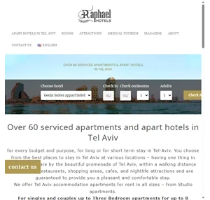 Tel aviv Apartments for rent Apart hotels and vacation rentals - Raphael Hotels