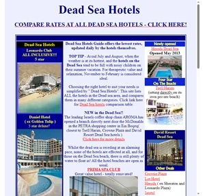 Dead Sea Hotels Israel