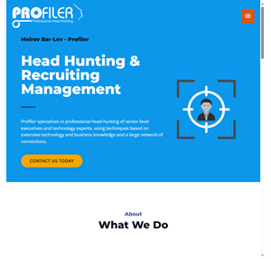 Head Hunting Recruiting Management - Meirav Bar Lev - Profiler