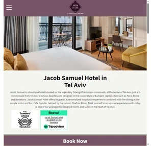 Jacob Samuel Hotel - Boutique Hotel in Tel-Aviv