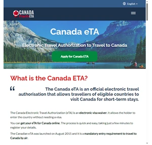 Electronic Travel Authorization (ETA) for Canada CanadaPriorityETA.com