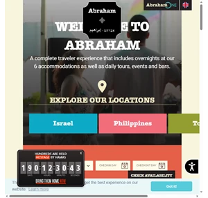 Abraham official website Hostels Tours