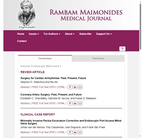 Rambam Maimonides Medical Journal Home Page Rambam Maimonides Medical Journal