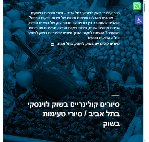 סיור קולינרי בשוק לוינסקי בתל אביב סיורי טעימות חוויתיים בשווקים
