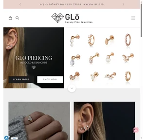 glo jewelries - מותג תכשיטים מזהב 14 קראט משובצים ביהלומים