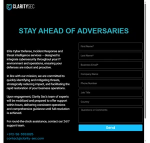 cyber security information security service provider clarity sec