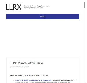 LLRX Law and Technology Resources for Legal Professionals