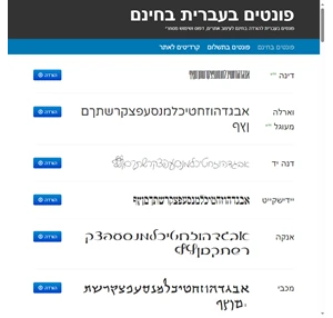  Hebrew Fonts for Free