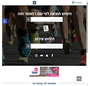 תוצאות מרוצים - תוצאות כל המרוצים בישראל - שוונג תוצאות מירוצים RaceResults