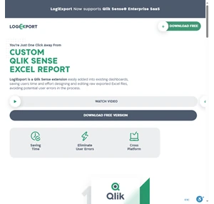 LogiExport Qlik Sense extension - Excel export solution
