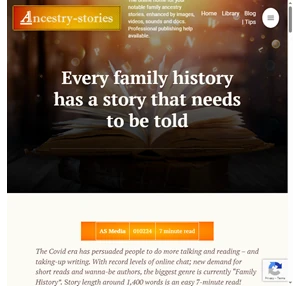 Family history stories created with multimedia publishing Your notable family ancestry stories with creative professional support - Ancestry-Stories.com