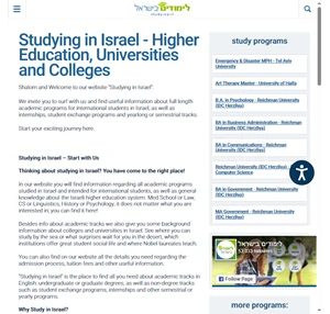 Studying in Israel - Higher Education Universities and Colleges 