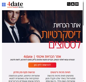 אתר הכרויות 4 דייט אתר מומלץ להכרויות בין נשים וגברים בישראל