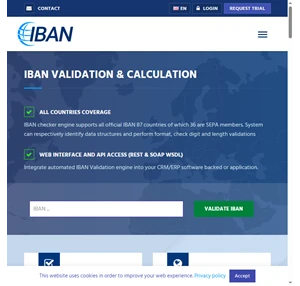 IBAN Checker International Bank Account Number validation