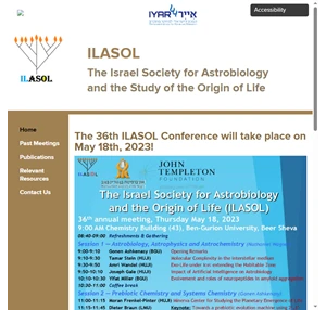 Israel Society for Astrobiology and the Study of the Origin of Life ILASOL