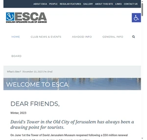 ESCA English Speakers Club of Asdod