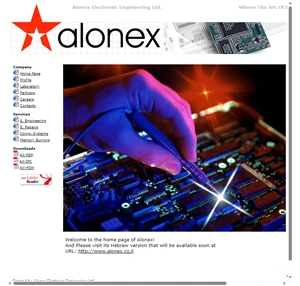 Alonex Electronic Engineering Ltd. - Where The Art Of Electonics Is Live - Home
