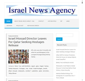 Israel News Agency - Online News And Features From Israel Since 1995