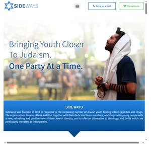 Sideways Bringing youth closer to Judasim. One party at a time.