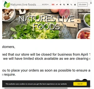 Natures live foods