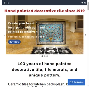 hand painted decorative tile since 1919