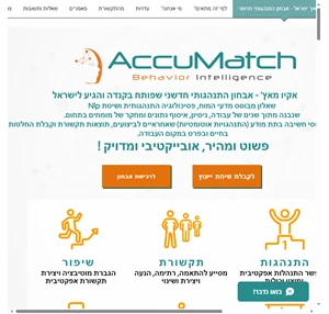 accumatch israel אבחון התנהגותי מהפכני לאימון אישי אימון עסקי קואצ