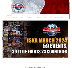 iska world headquarters international sport karate and kickboxing association worldwide leaders in sanctioning and regulating karate kickboxing and mma