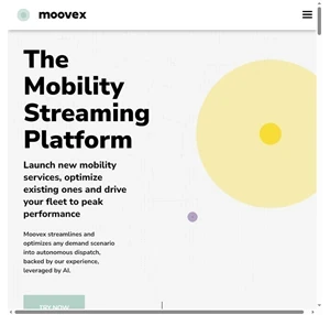 Moovex AI -The mobility streaming platform