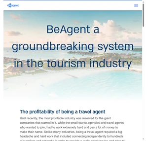 beagent a groundbreaking system in the tourism industry