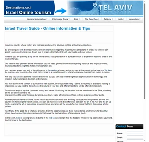 israel travel guide - online information tips