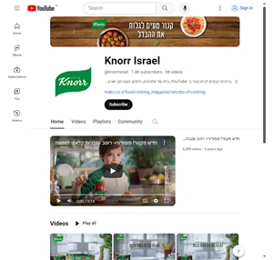 knorr israel - youtube