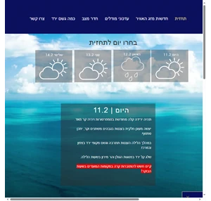 weather now - מזג אוויר בישראל